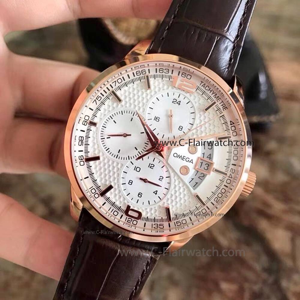 New Copy Omega White Dial Rose Gold Automatic Watch